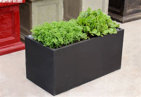 large black planter boxes